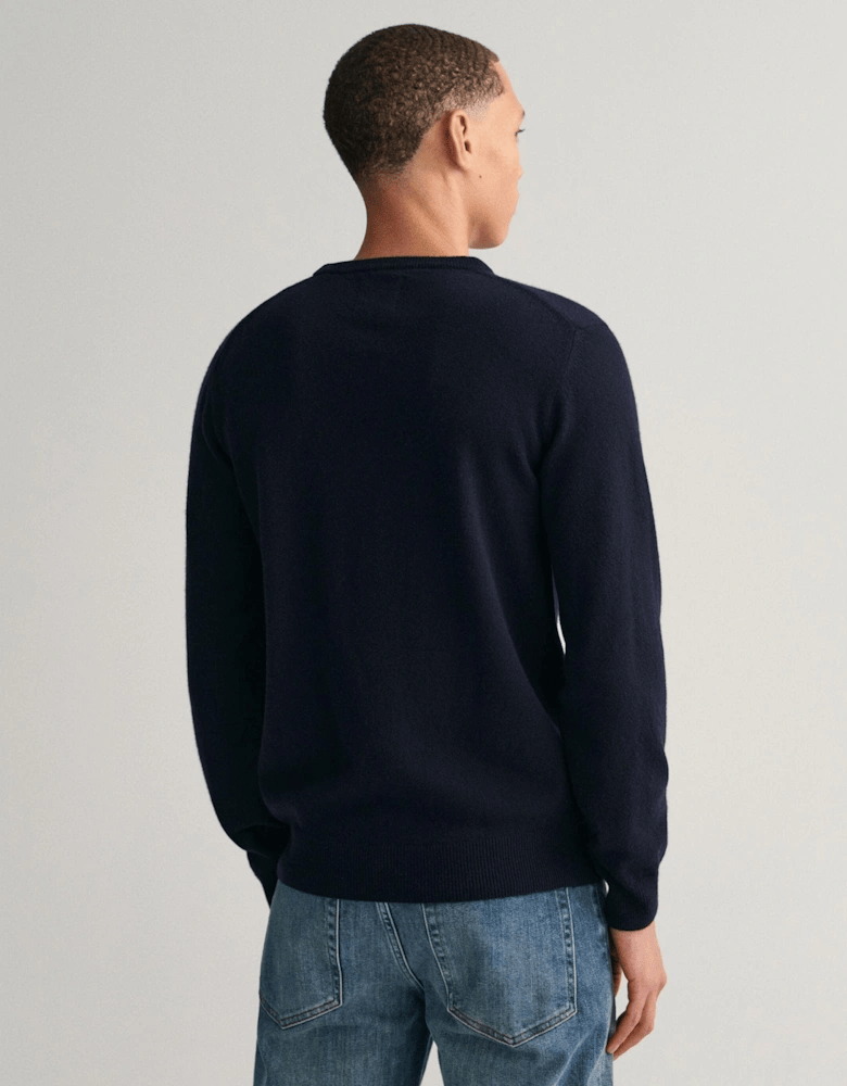 Lambswool navy jumper