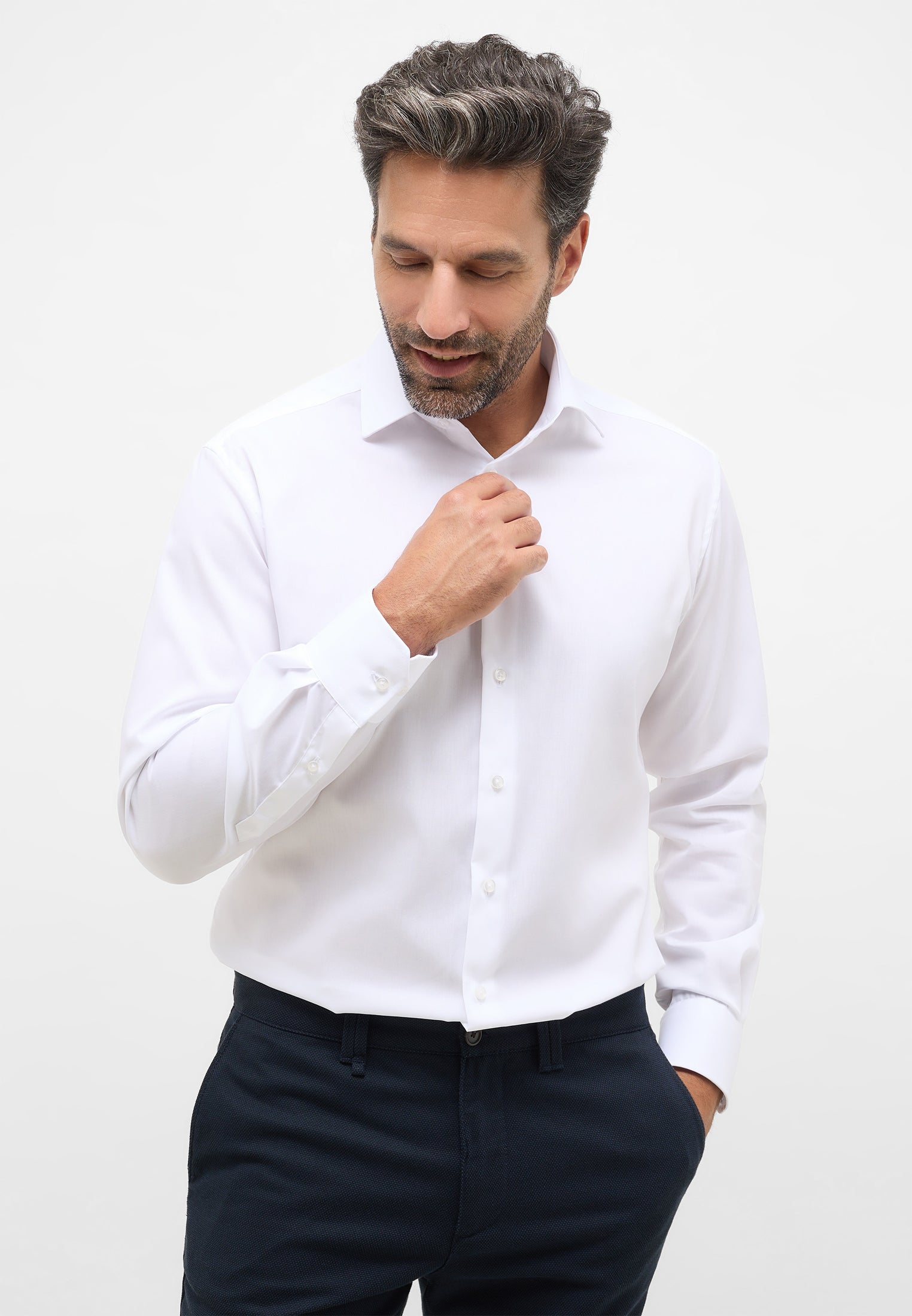 Modern fit white shirt