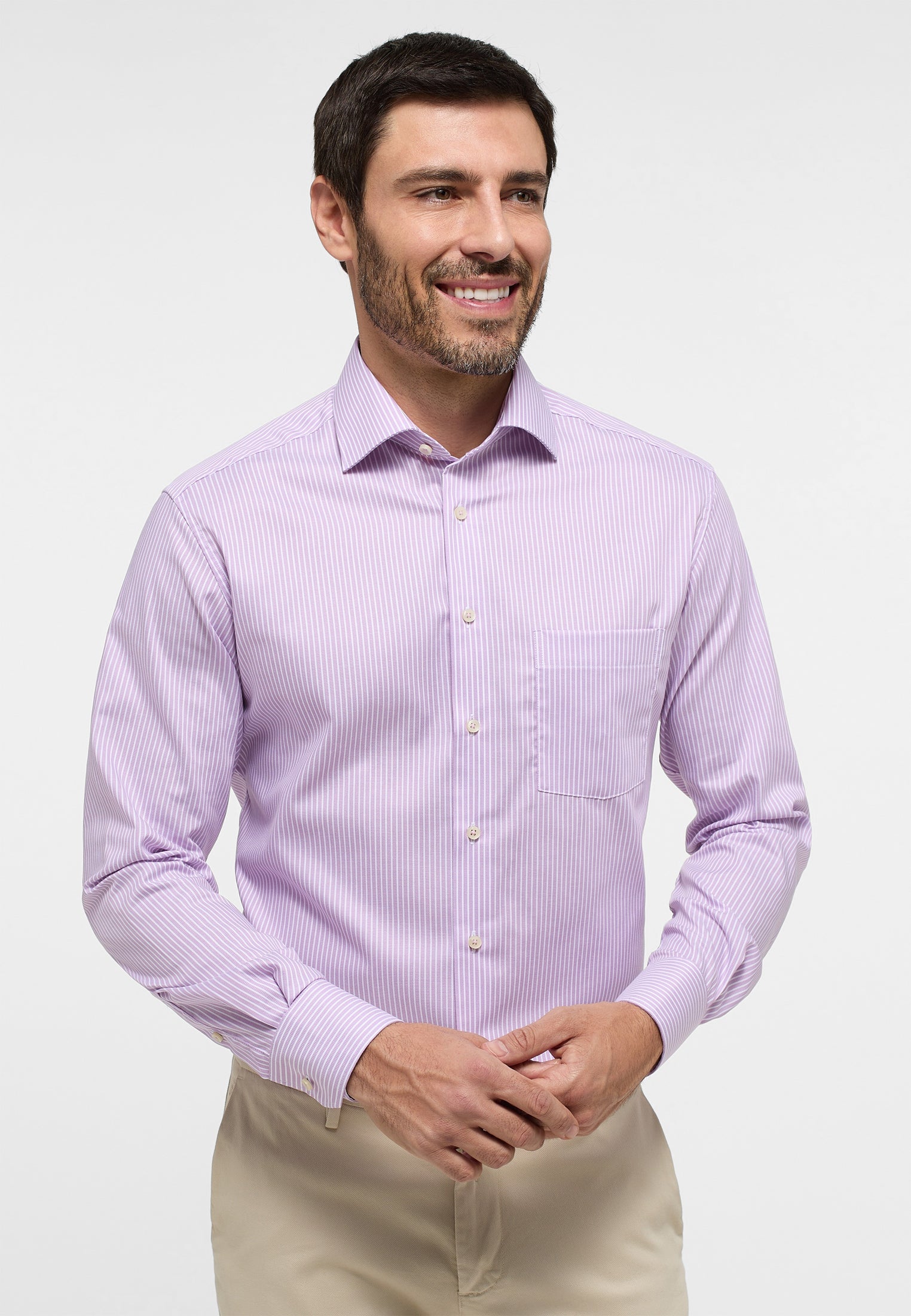 Lavender stripe modern shirt