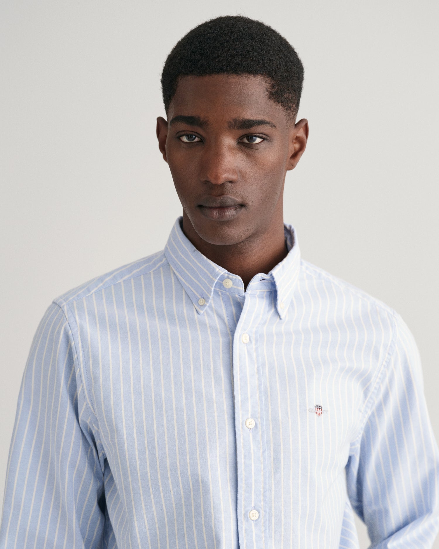 Slim Blue striped Oxford shirt