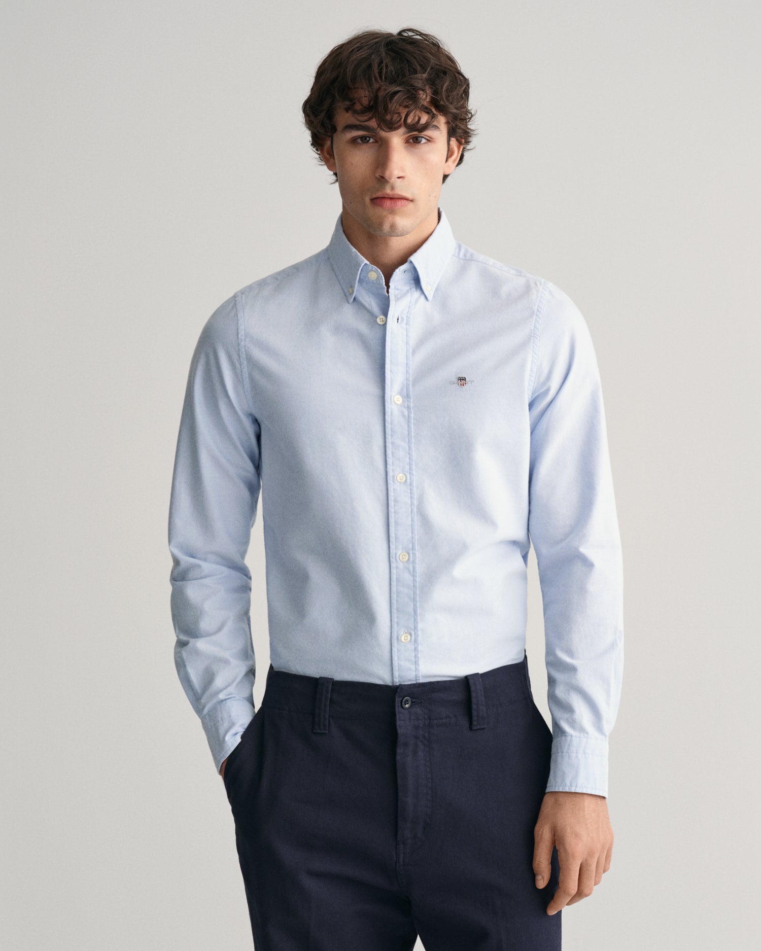 Slim stretch Oxford shirt