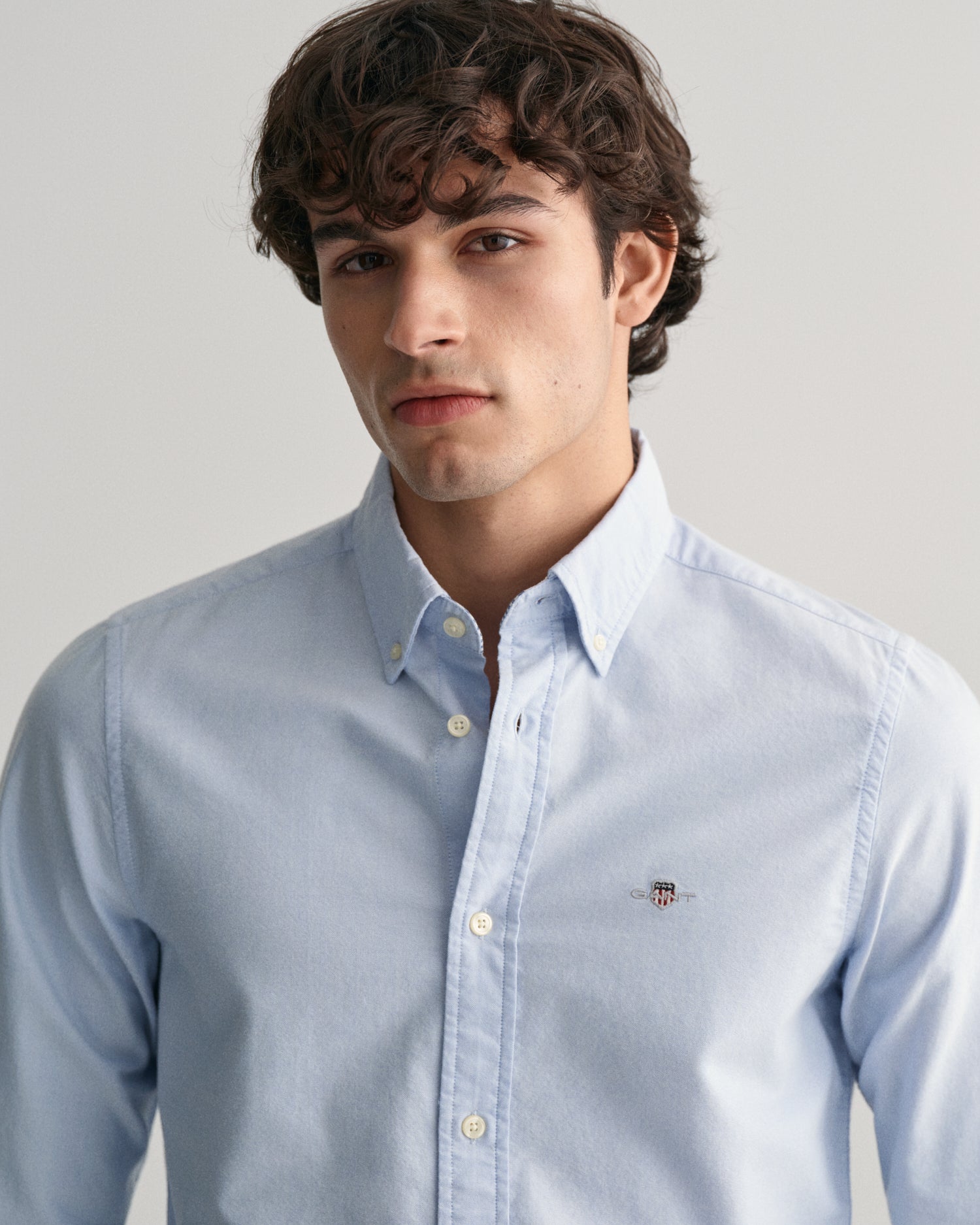 Slim stretch Oxford shirt