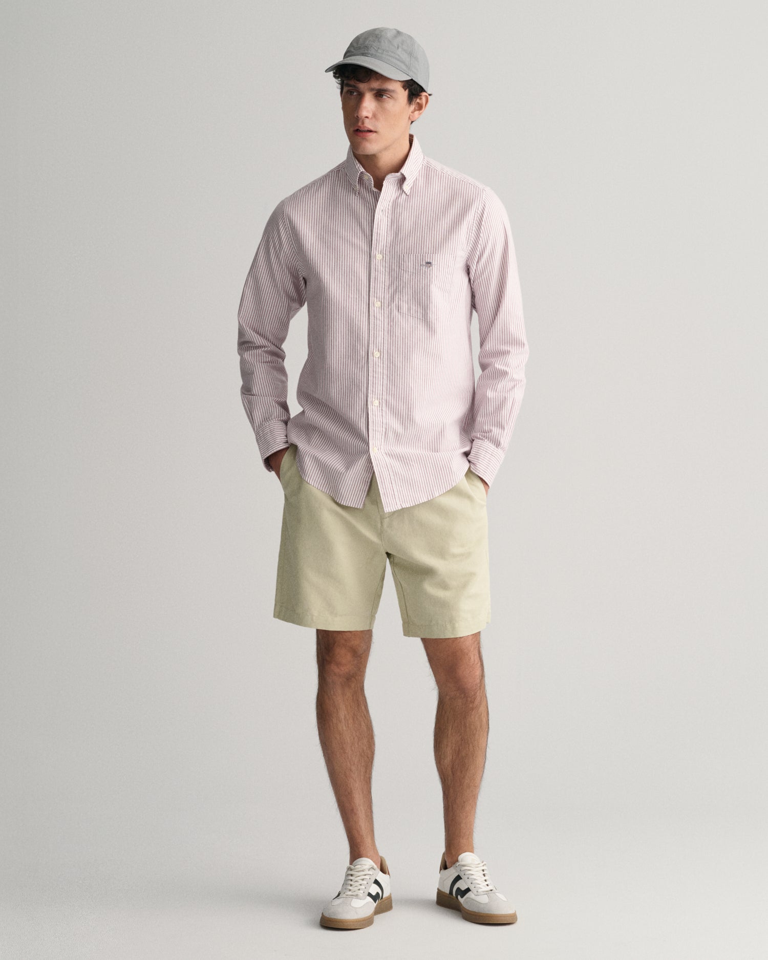 Purple striped Oxford shirt