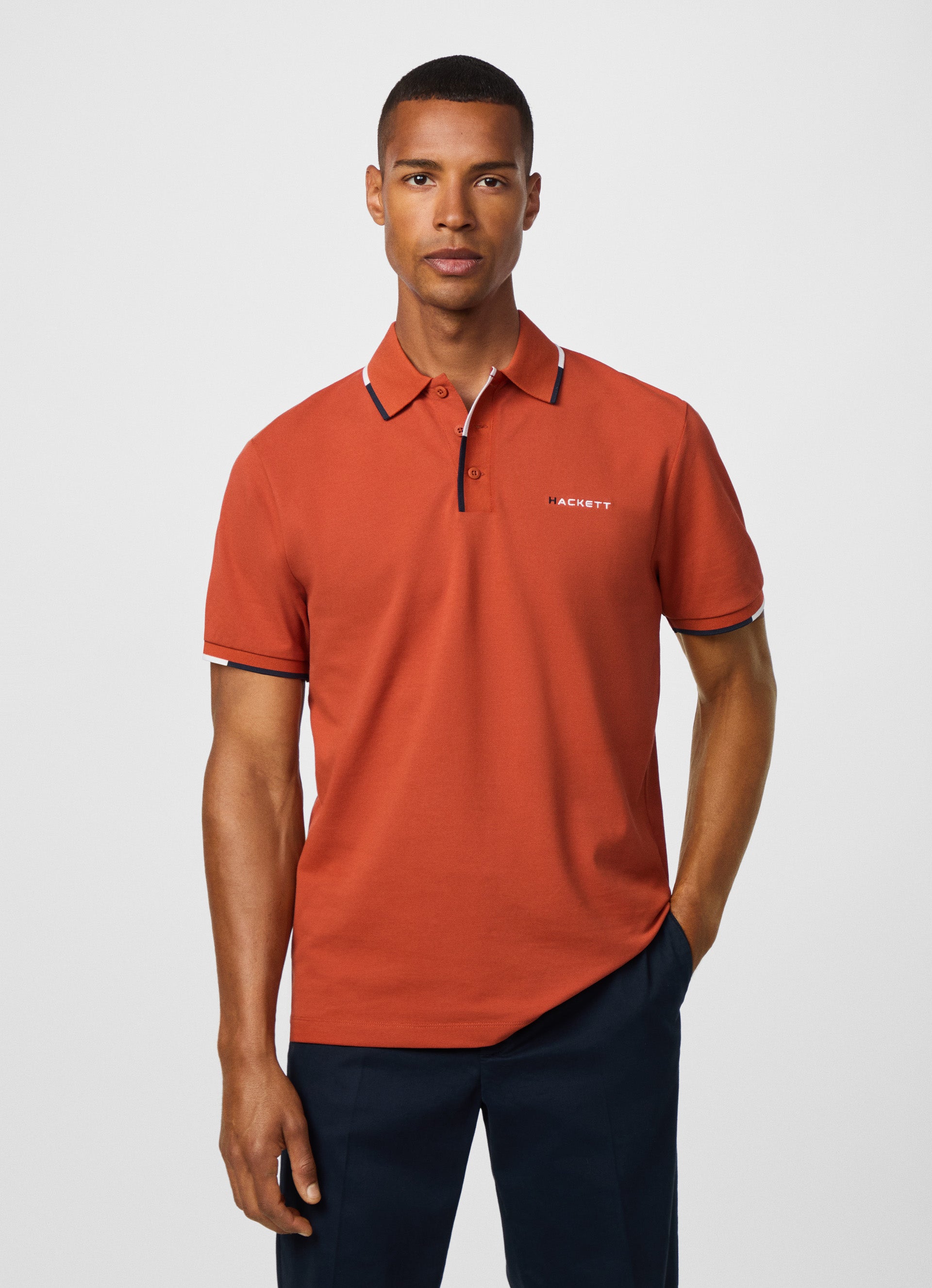 Tipped Collar Polo Shirt