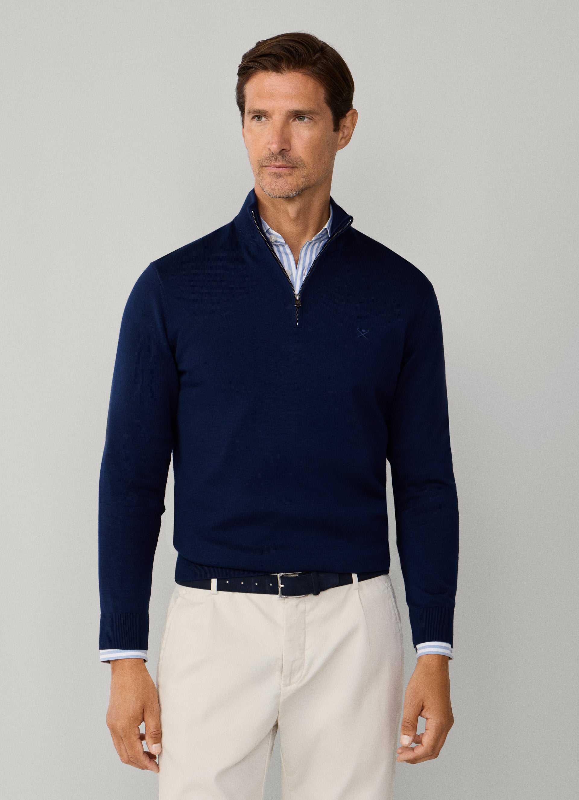 Cotton Half Zip Jumper