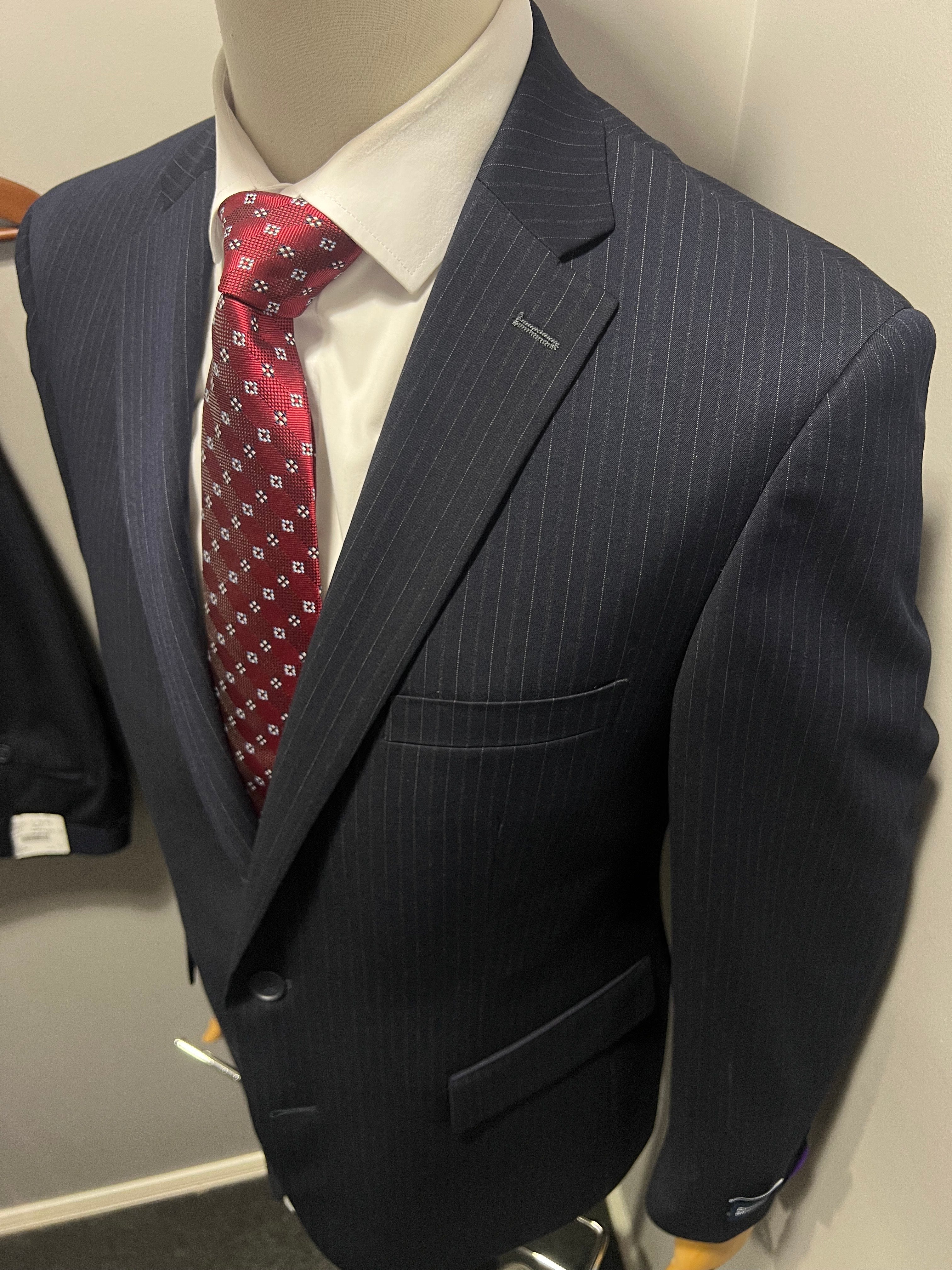 Navy Pinstripe Suit 2 piece