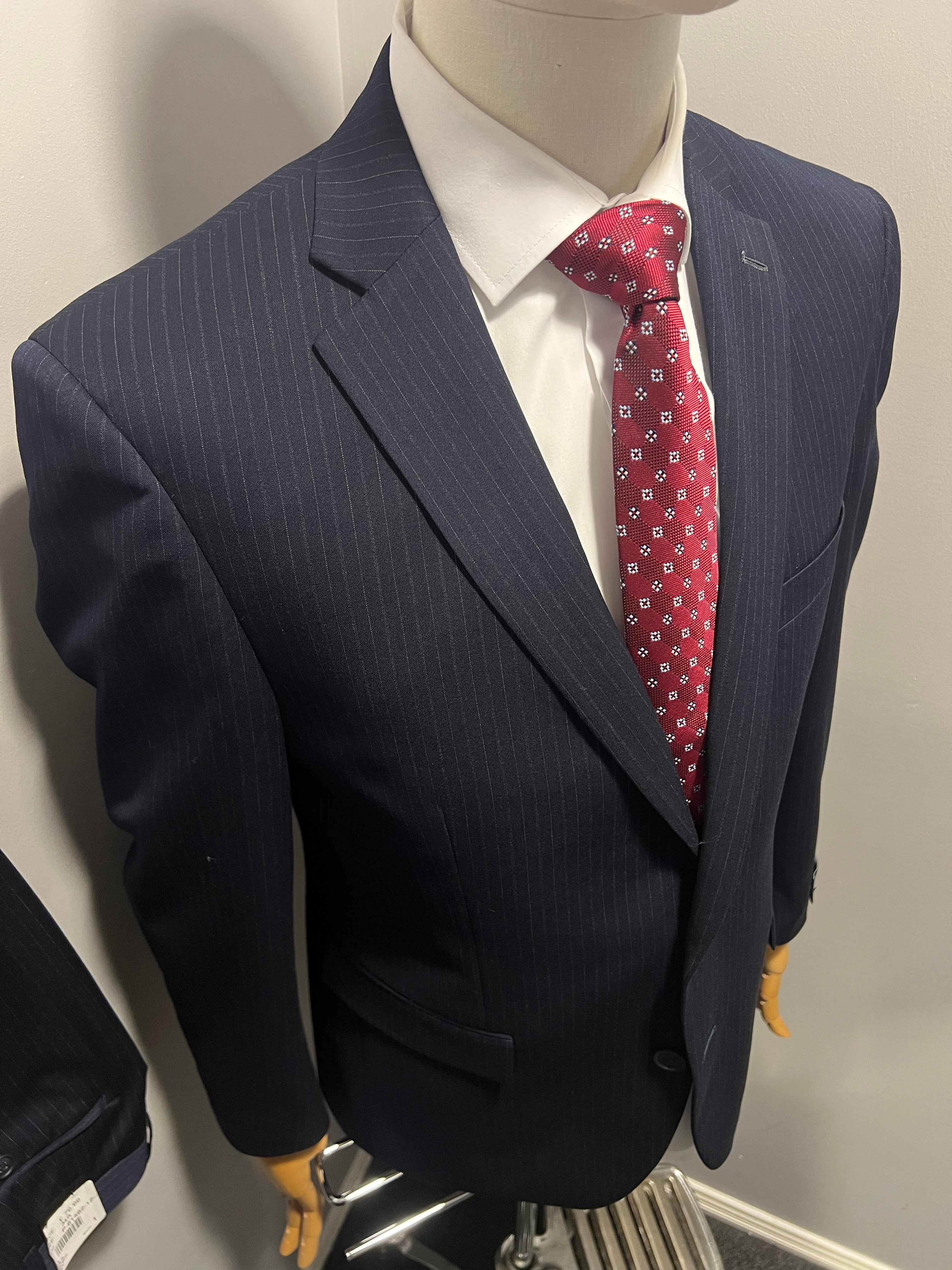 Navy Pinstripe Suit 2 piece