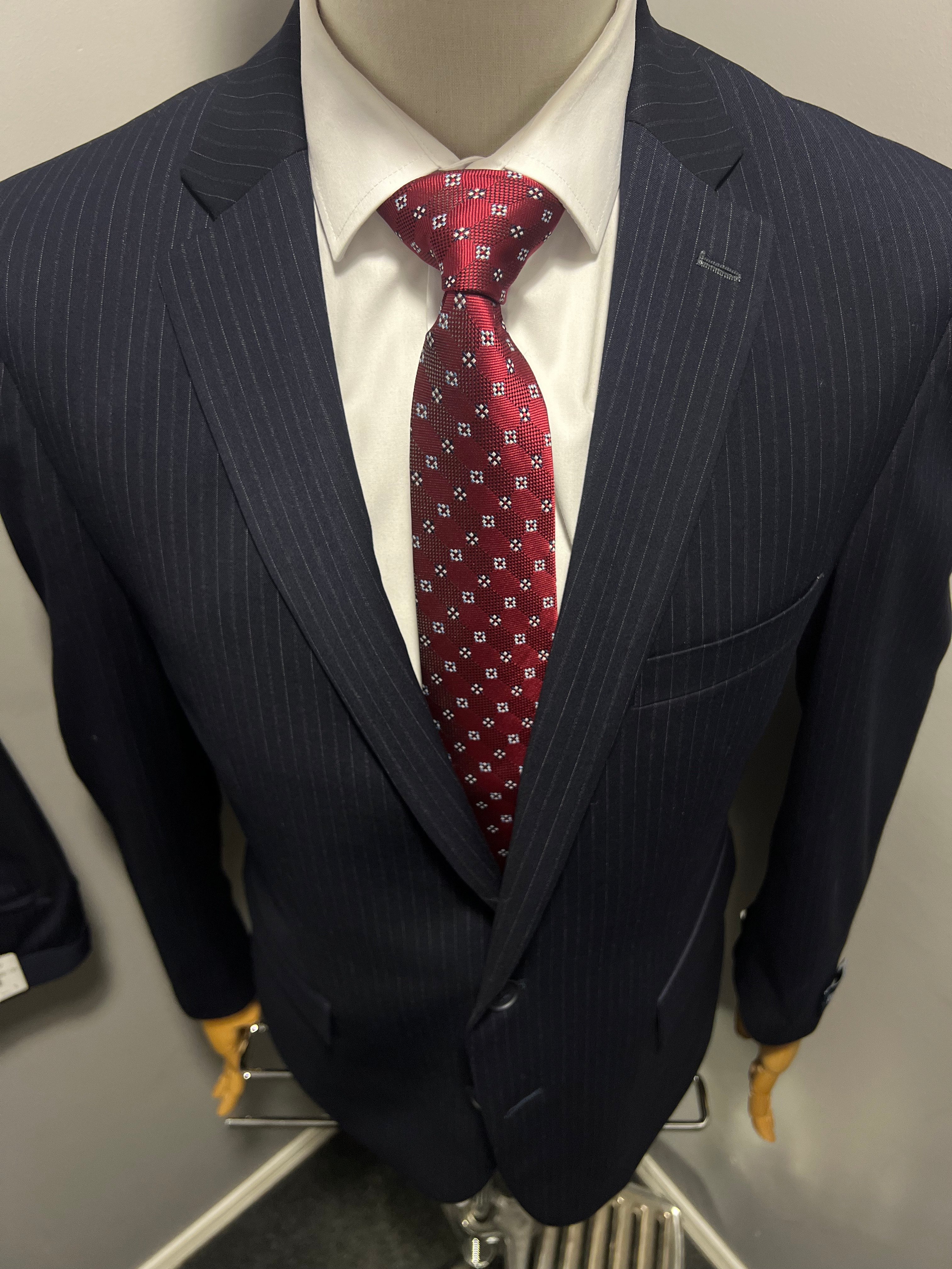 Navy Pinstripe Suit 2 piece