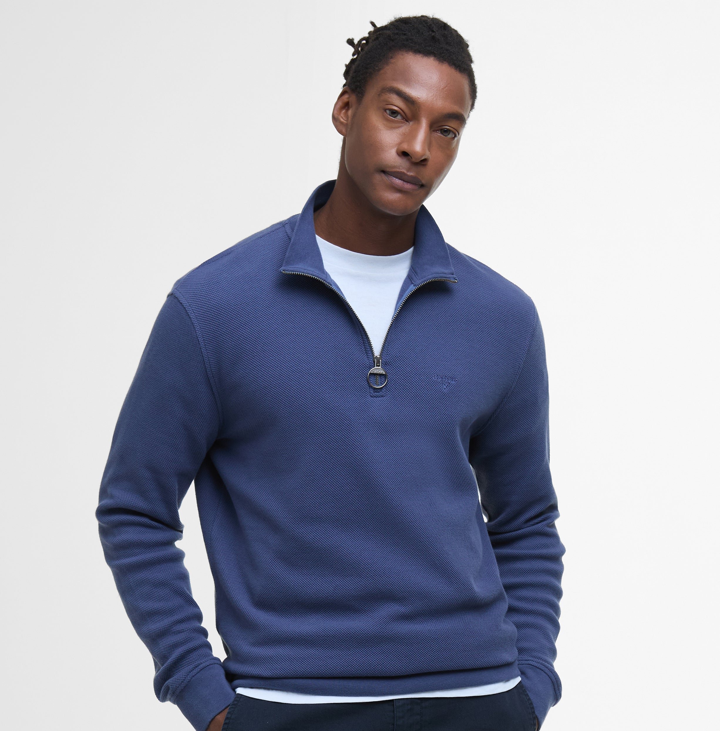 Pique Half zip sweatshirt