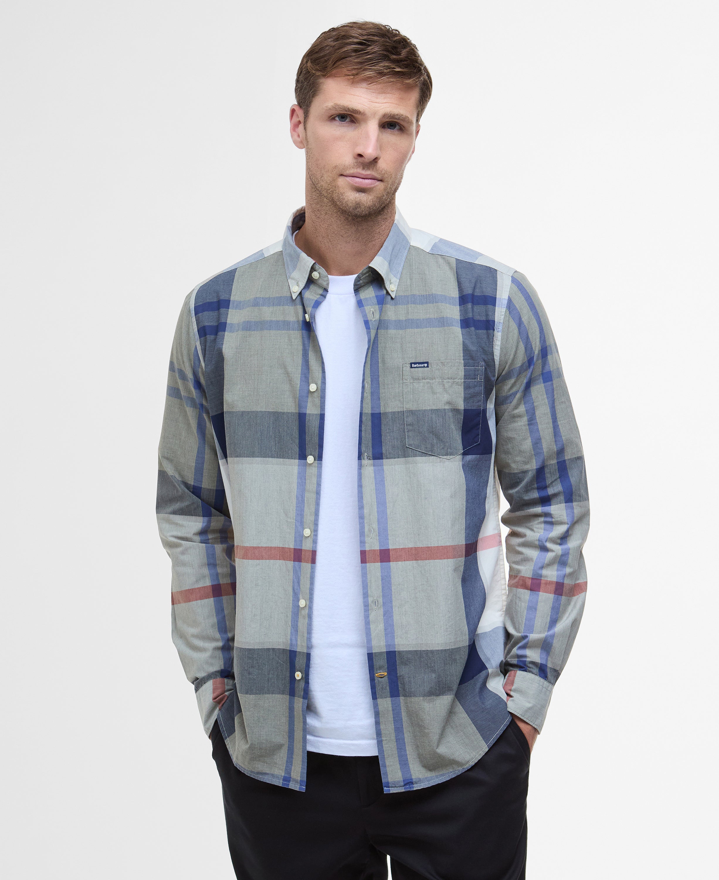 Tシャツ・カットソー Barbour SS25 HARRIS TAILORED SHIRT (MSH5071 MSH TN40) Barbour Harris tailored shirt – JR McMahon