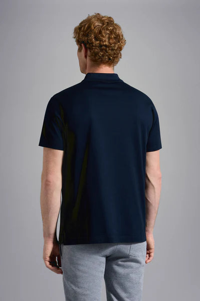 Navy pique polo