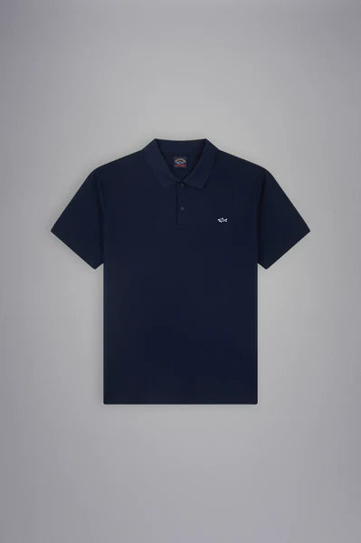 Navy pique polo