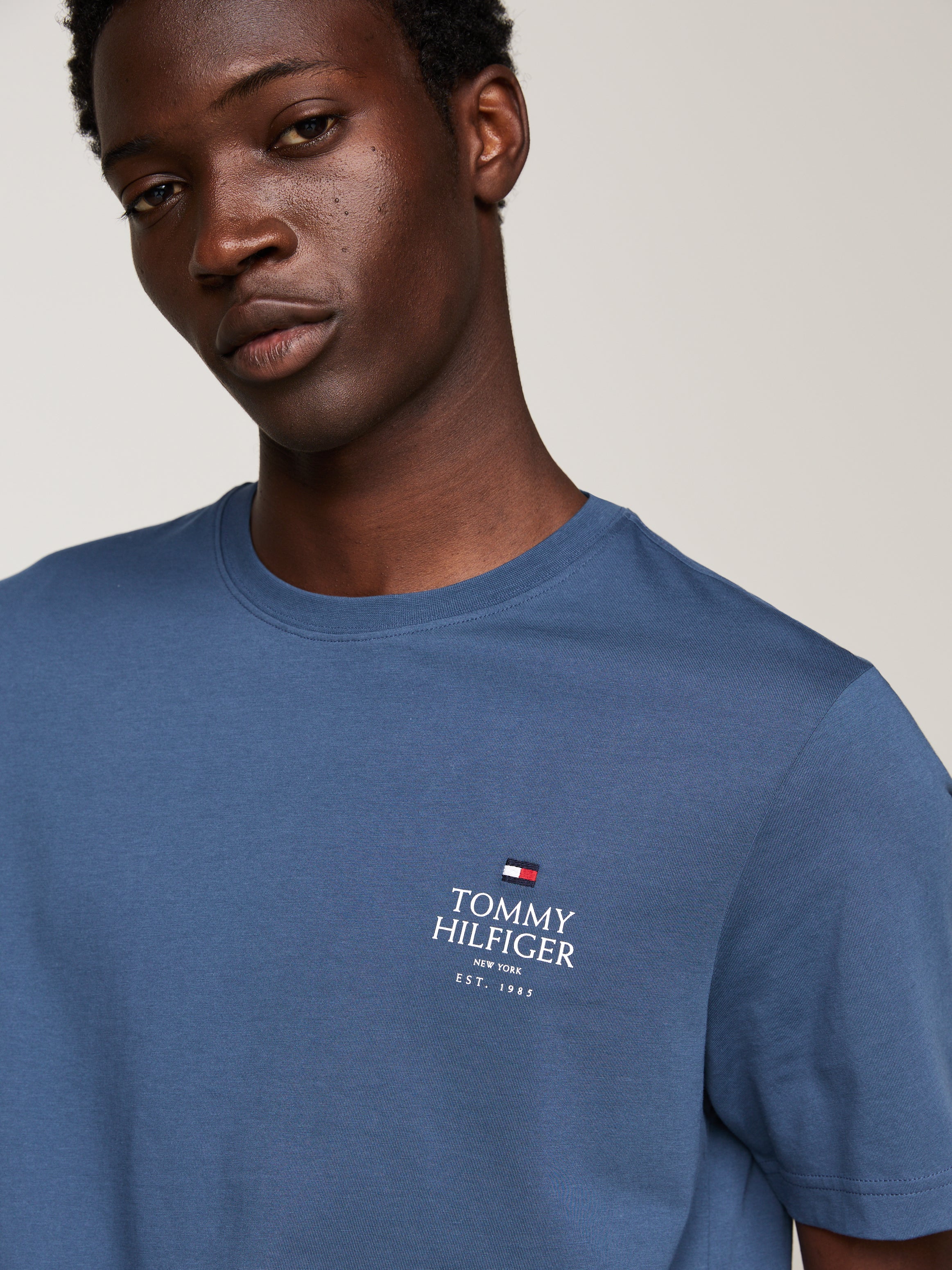 Blue logo tee