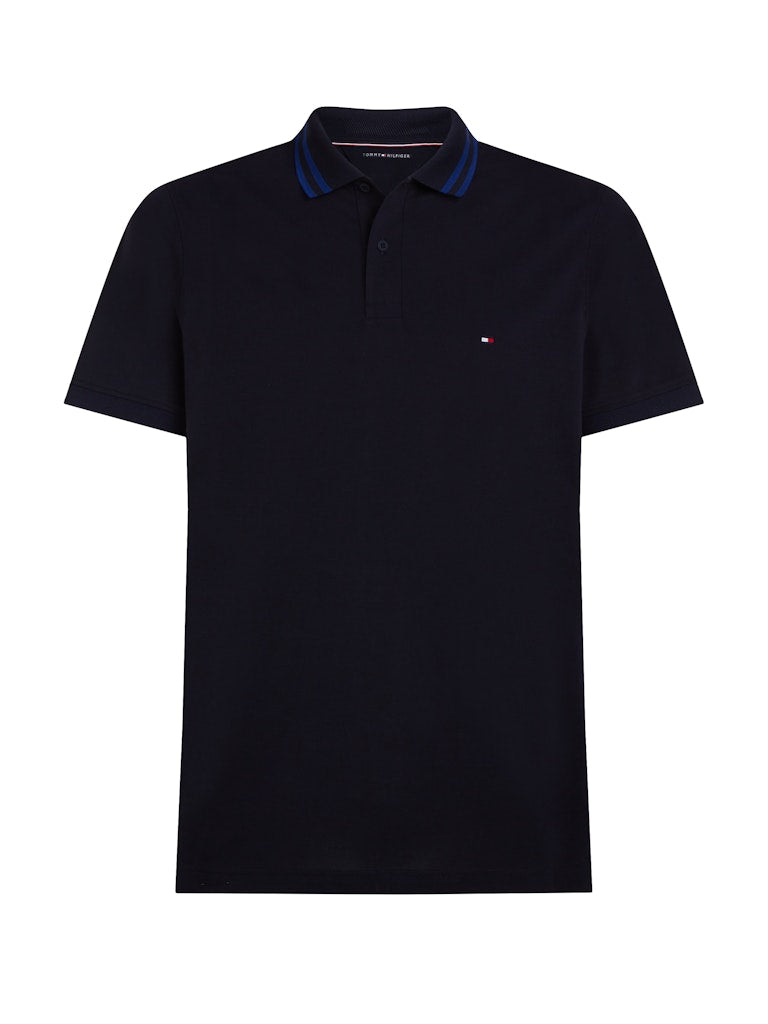 Pique Tipped Navy Polo