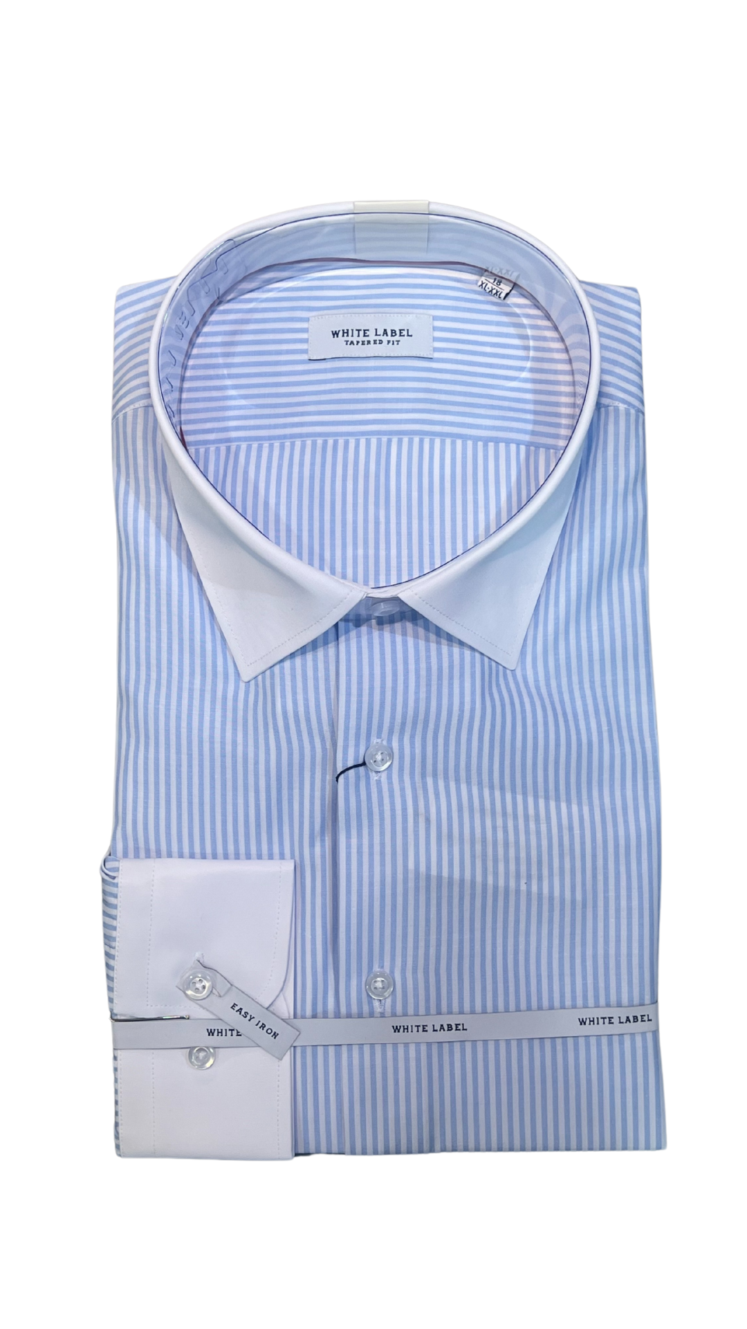 Light blue Contrast collar shirt