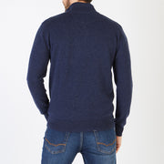 Cable knit jumper with trucker collar