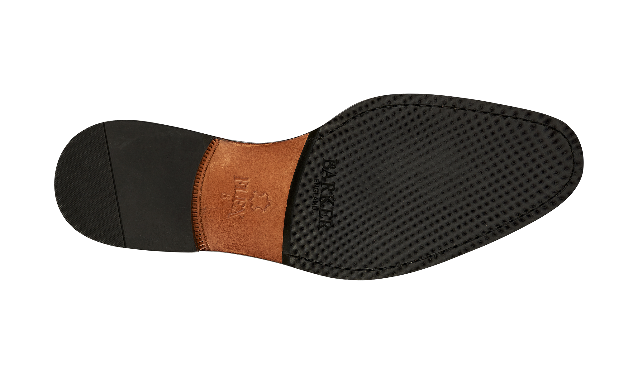 Barker Southwold Black Calf / Deerskin Toe Cap Derby Shoe