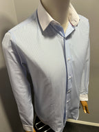 Light blue Contrast collar shirt