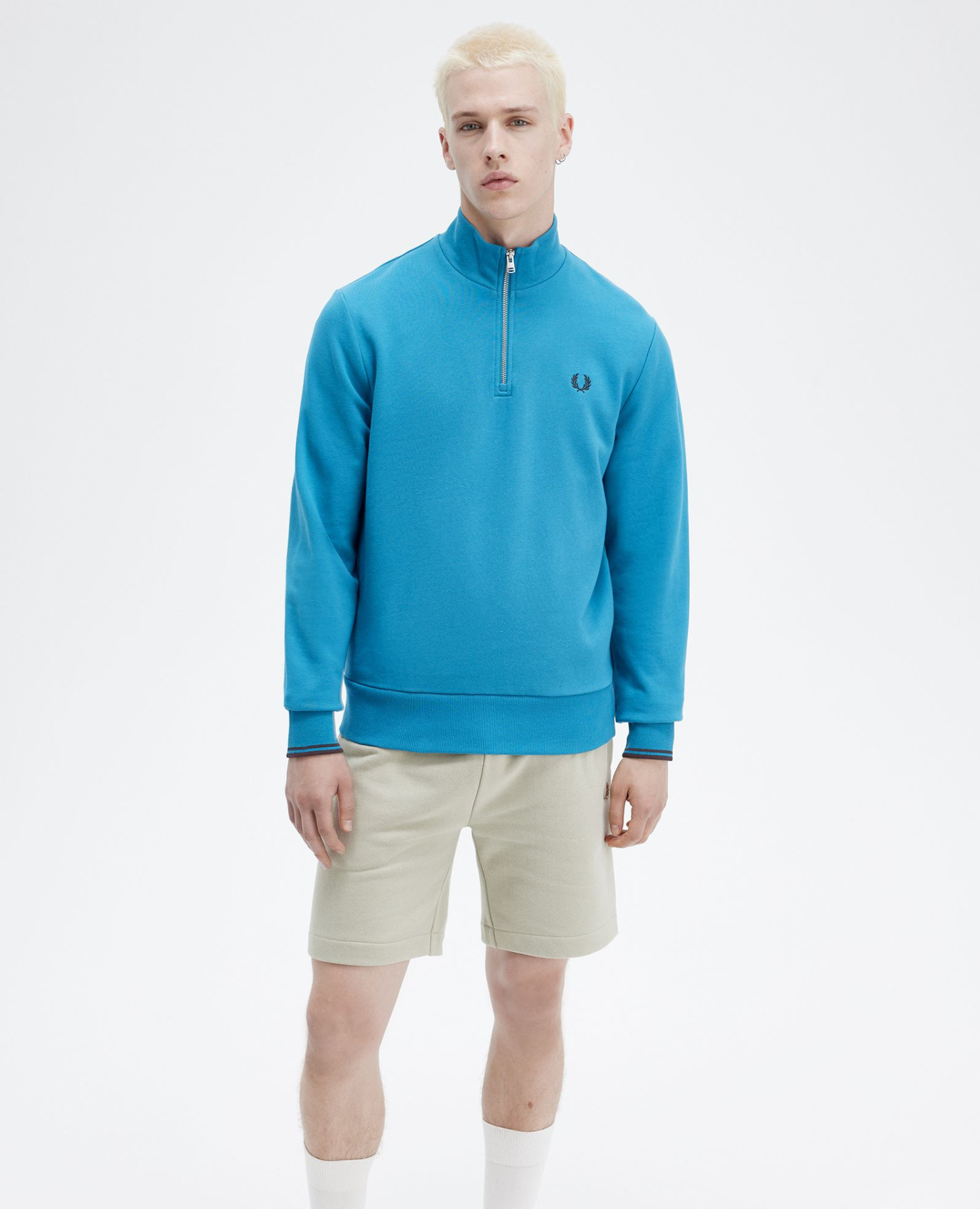 blue Half zip sweatshirt