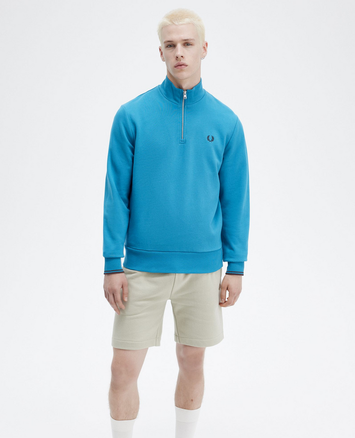 Steel blue Half zip sweatshirt