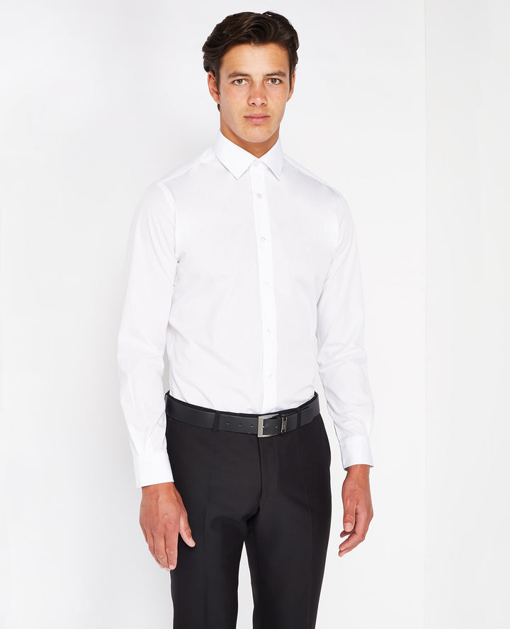 White seville long sleeve formal shirt