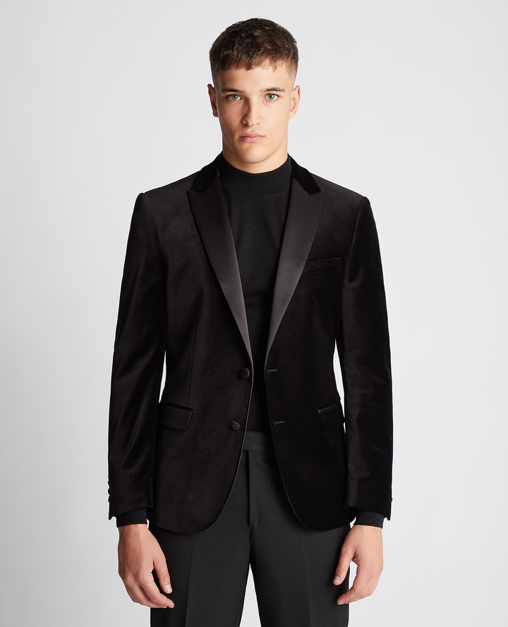 Black Velvet Tuxedo Jacket