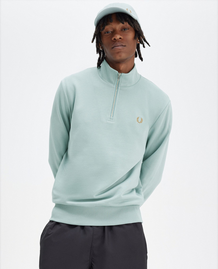 Teal half zip sweatshirt