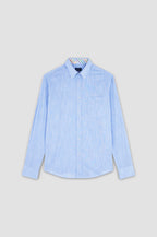 Blue textured shirt