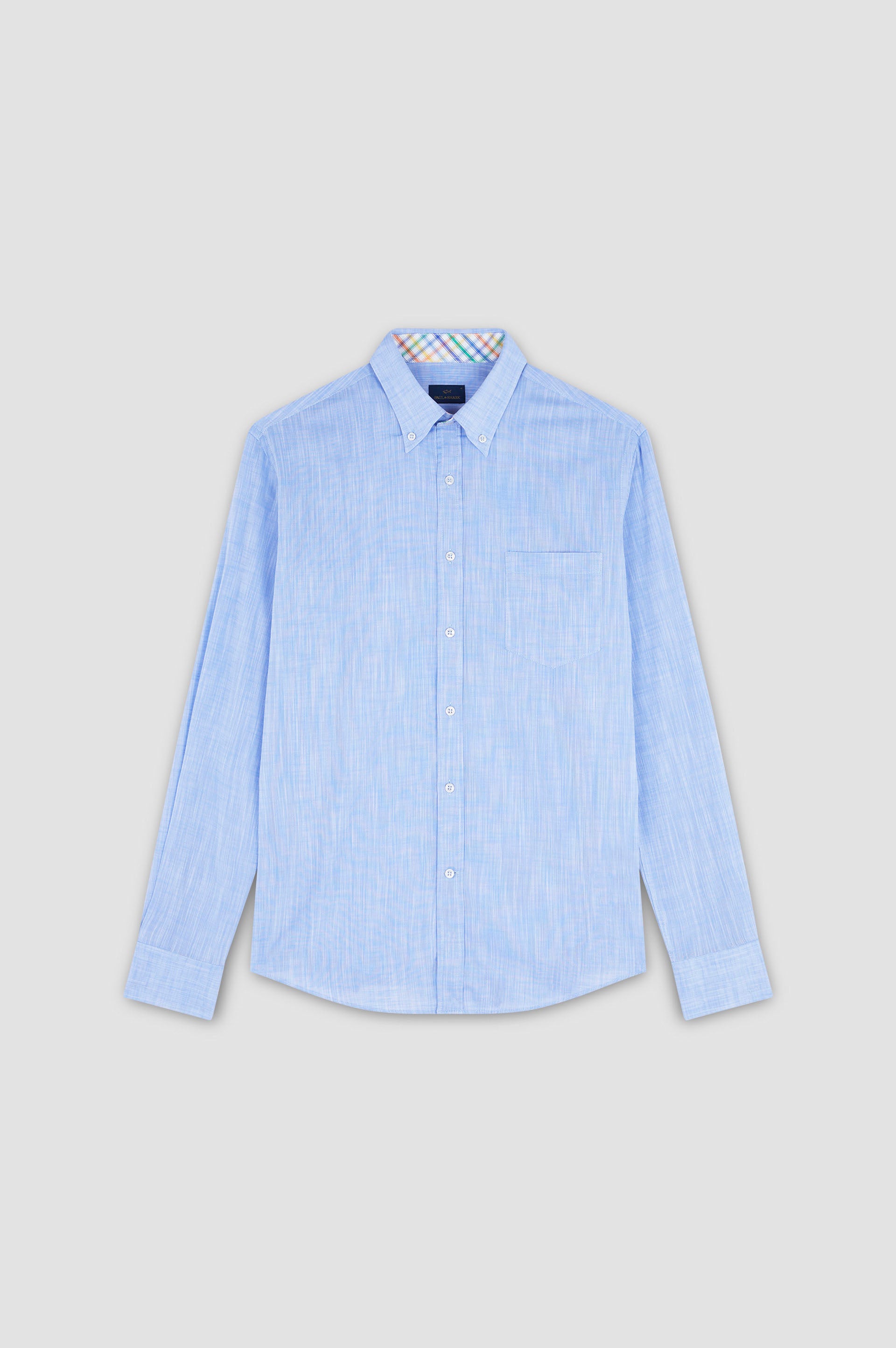 Blue textured shirt
