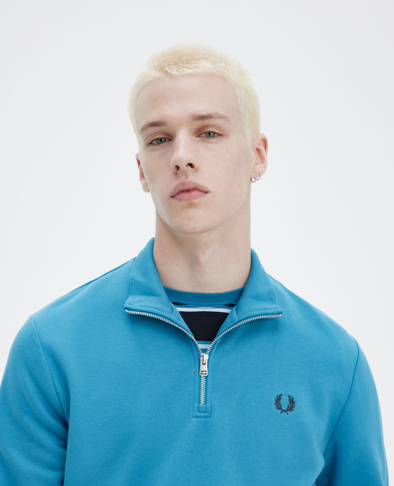 blue Half zip sweatshirt