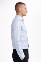 Blue micro Stripe Modern Fit Shirt