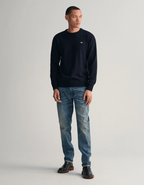 Lambswool navy jumper