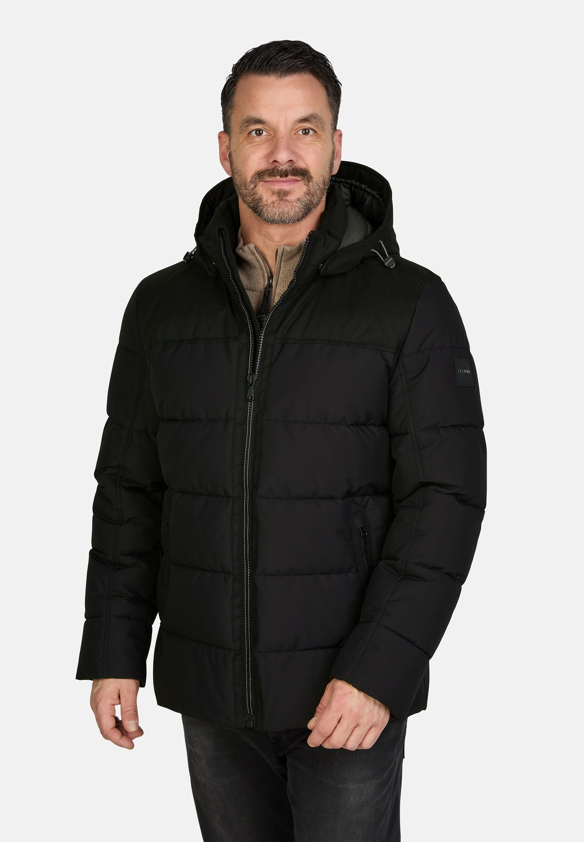 Black puffer coat waterproof online