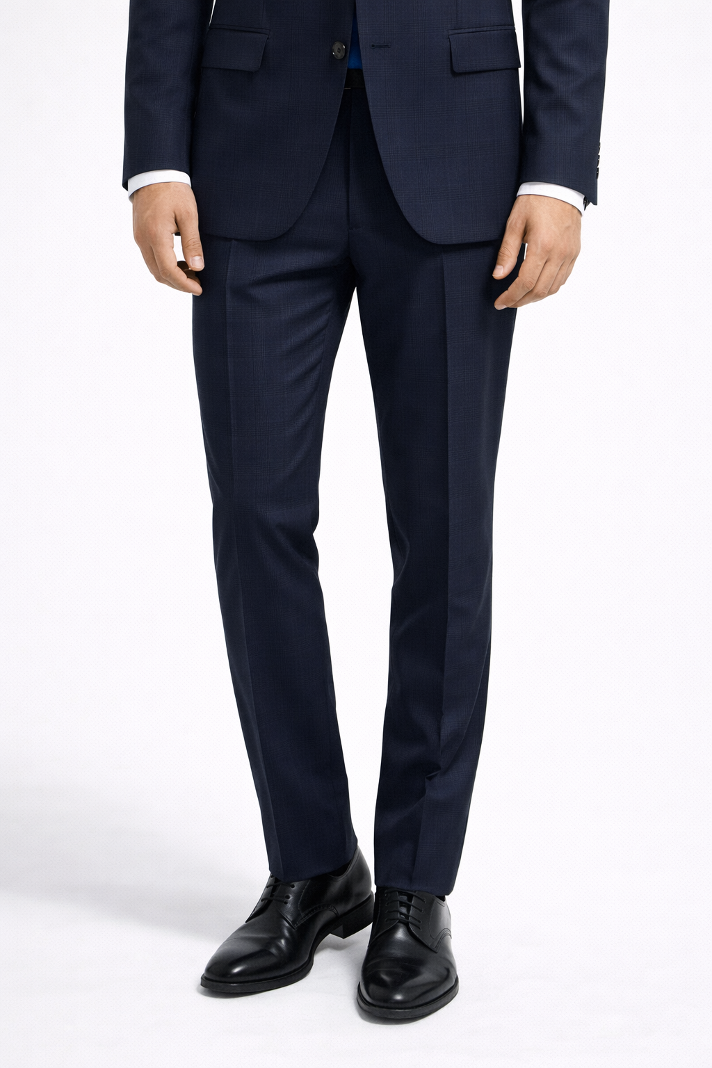 Self Check Navy Tapered Suit