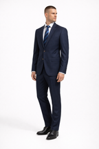 Self Check Navy Tapered Suit