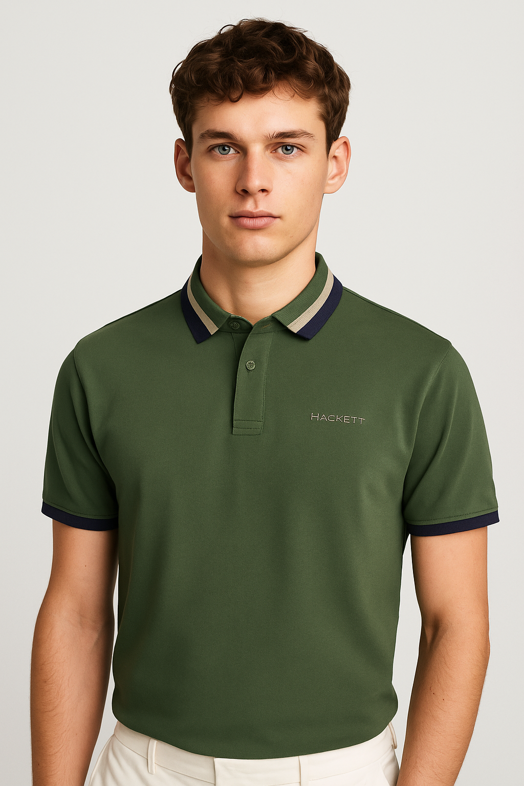 Club Collar Polo Shirt White