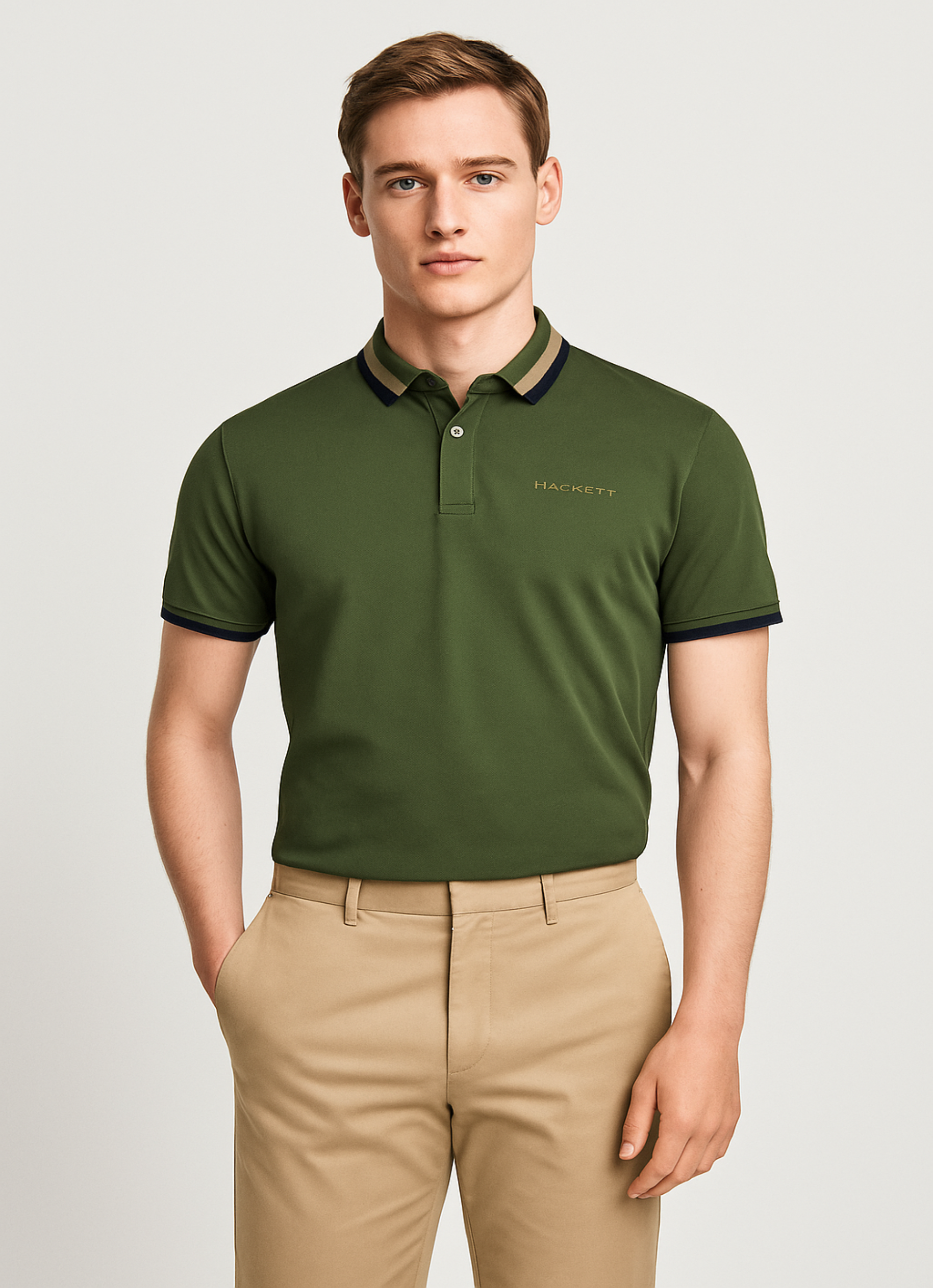 Club Collar Polo Shirt Burgundy