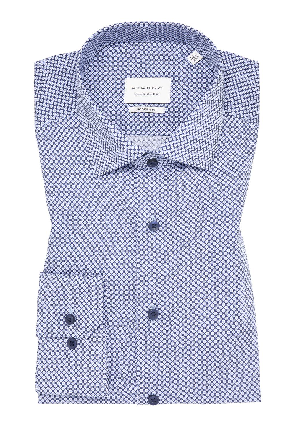 Blue patterned modern shirt
