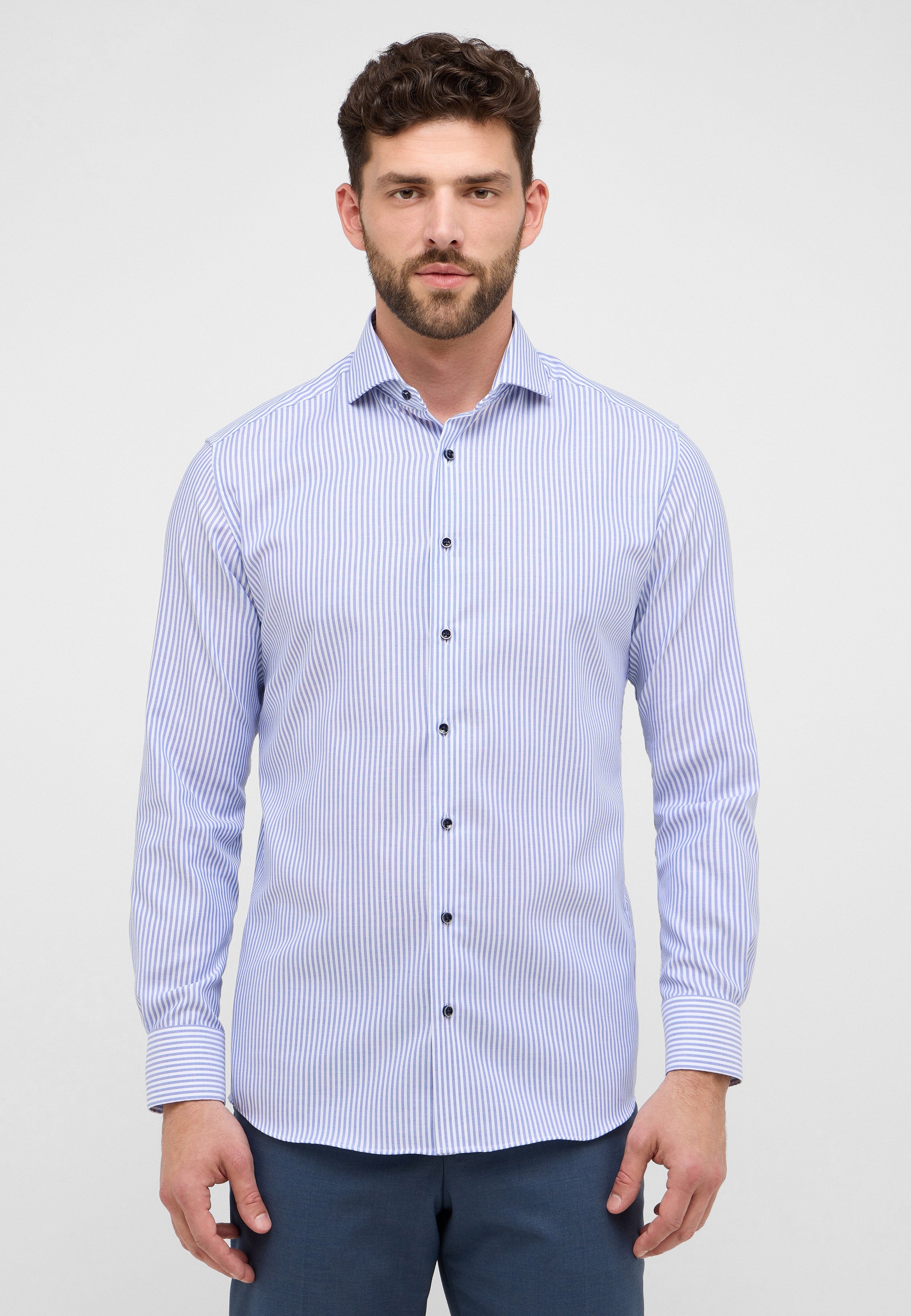 True blue stripe modern shirt