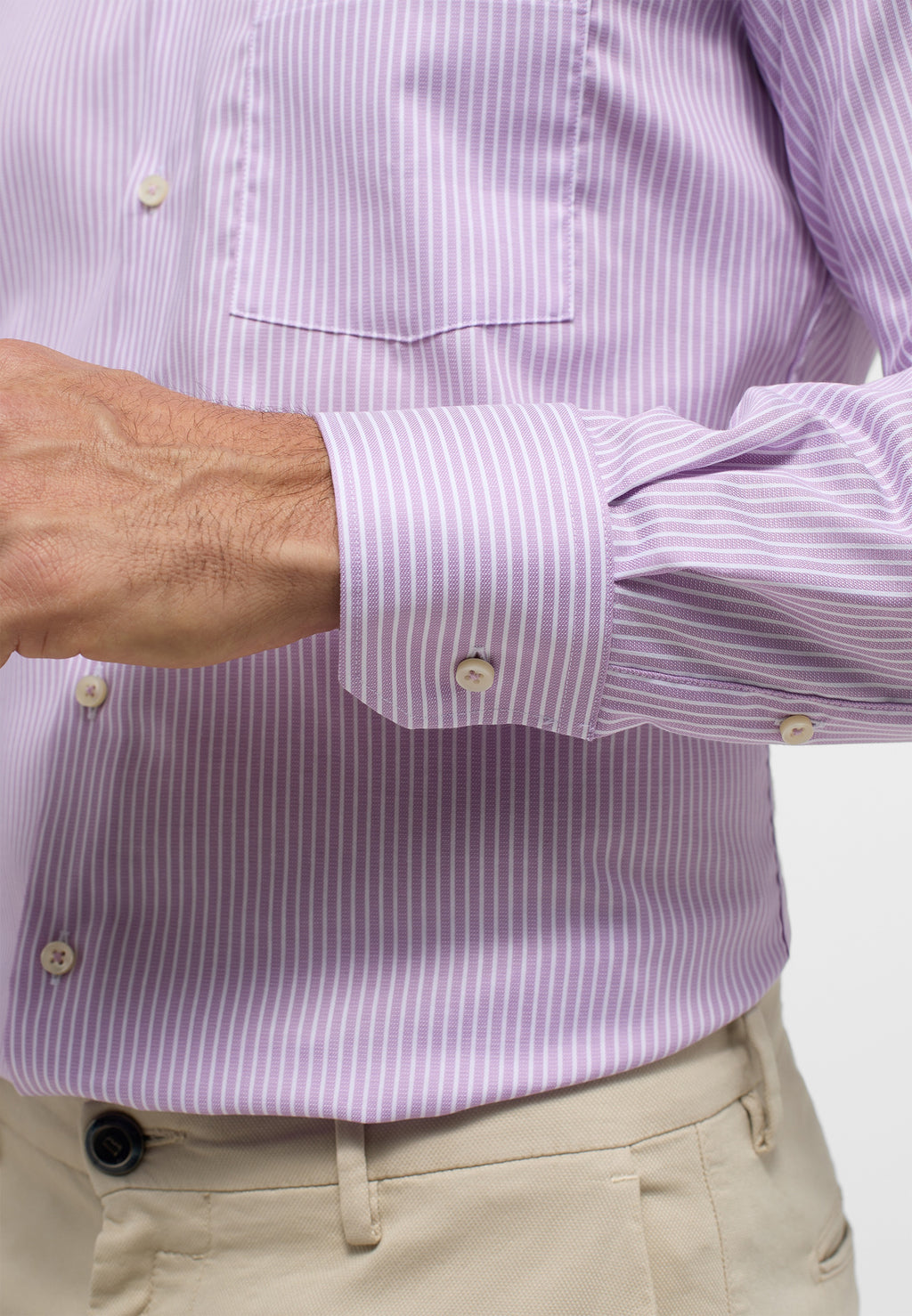 Lavender stripe modern shirt