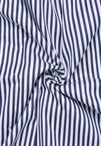 Navy Stripe Contrast Collar Shirt