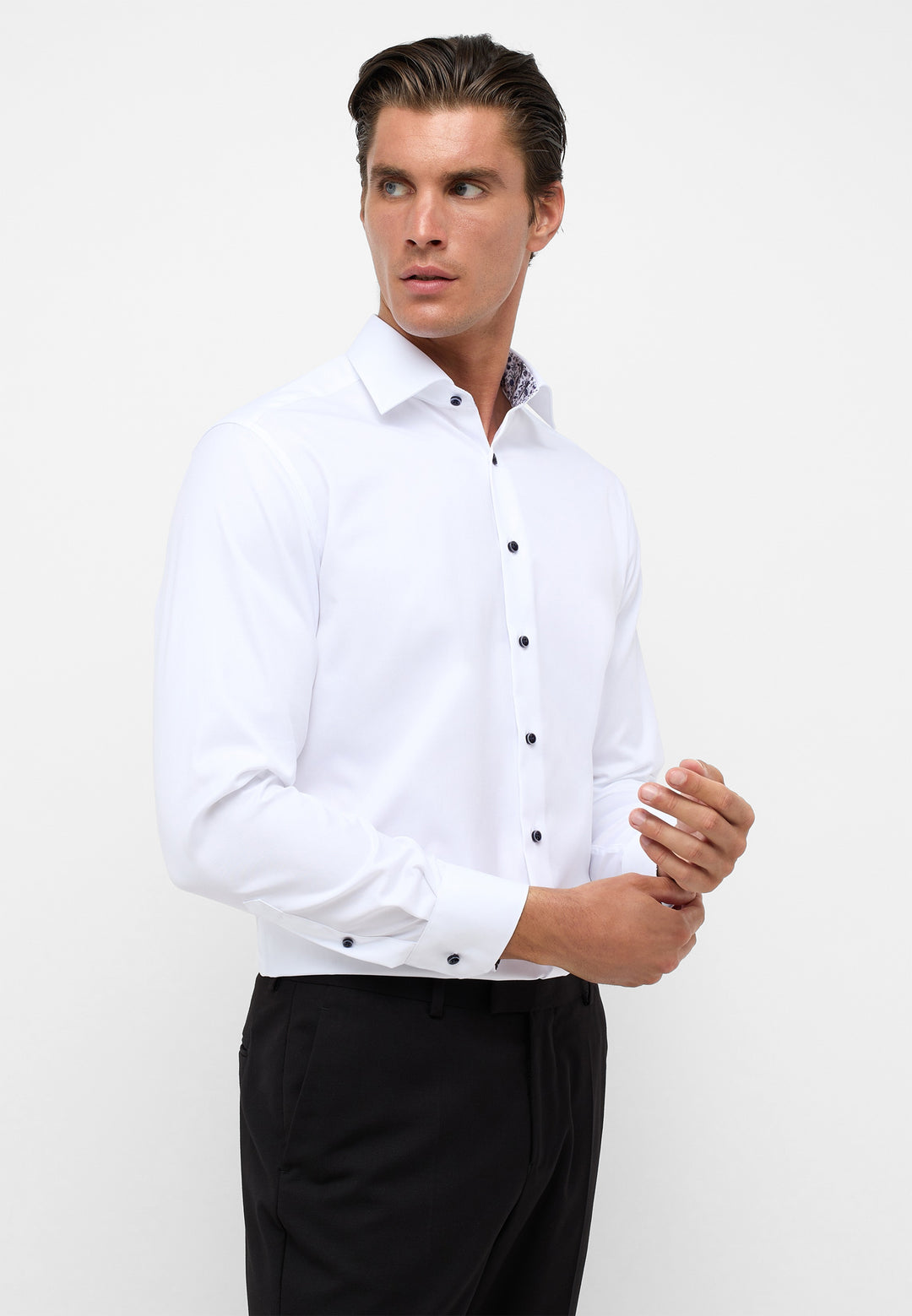 White Modern fit shirt