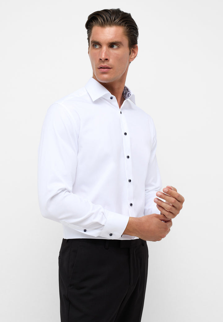 White Modern fit shirt