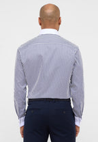 Contrast Collar stripe shirt