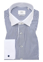 Contrast Collar stripe shirt