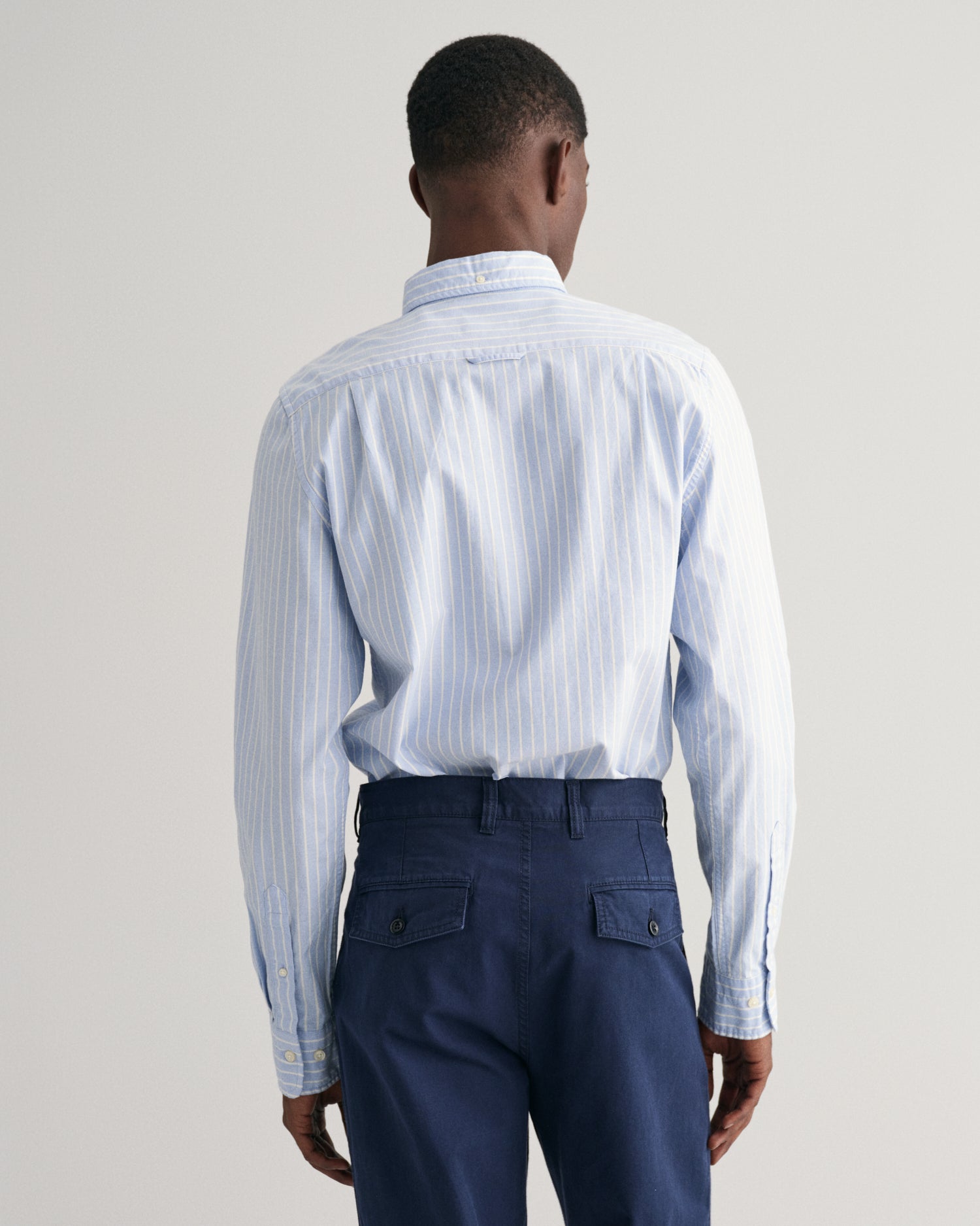 Slim Blue striped Oxford shirt