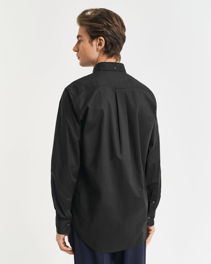 Black poplin shirt