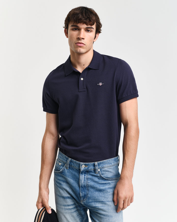 Navy Pique Polo