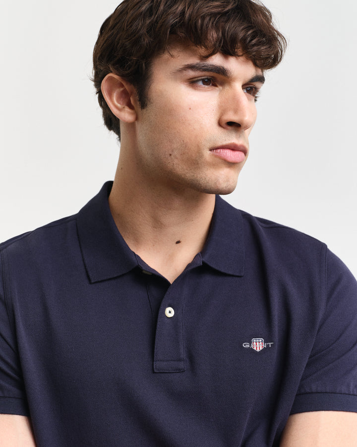 Navy Pique Polo