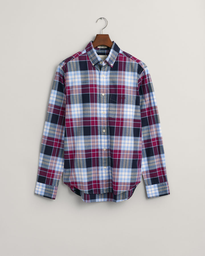 Purple check Oxford shirt